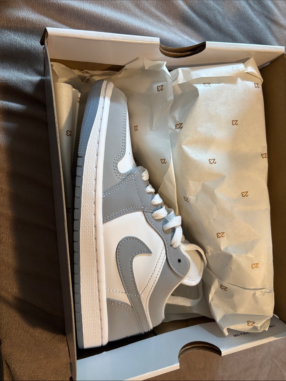 Nike Women’s Air Jordan 1 Low — White & Gray
